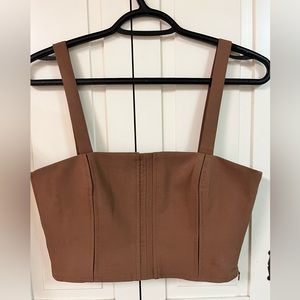 Zara Brown Crop Top